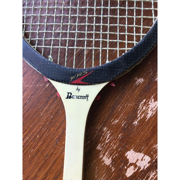 Vintage Bancroft FRS Squash Racquet Genuine Bamboo Laminated Frame Power Pads - Picture 3 of 10